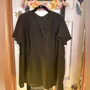 Torrid v-neck blouse with lace